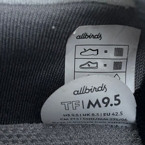 Allbirds Tree Flyer TF 9.92 KG CO2E Black Running Shoes Men\'s Sz 9.5
